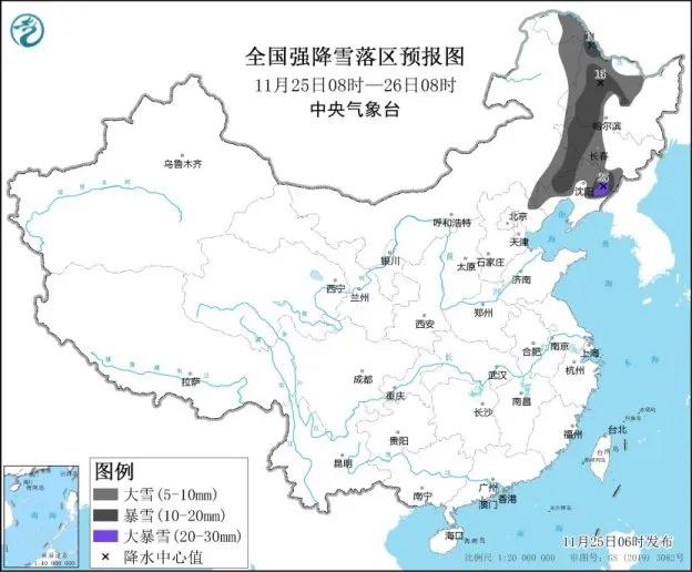 11月25日：未来三天全国天气预报  -图4