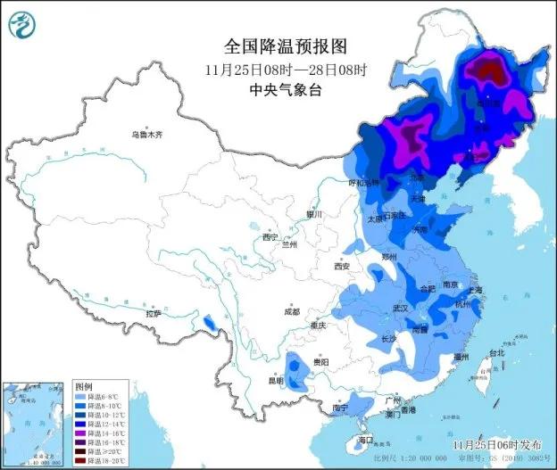 11月25日：未来三天全国天气预报  -图5